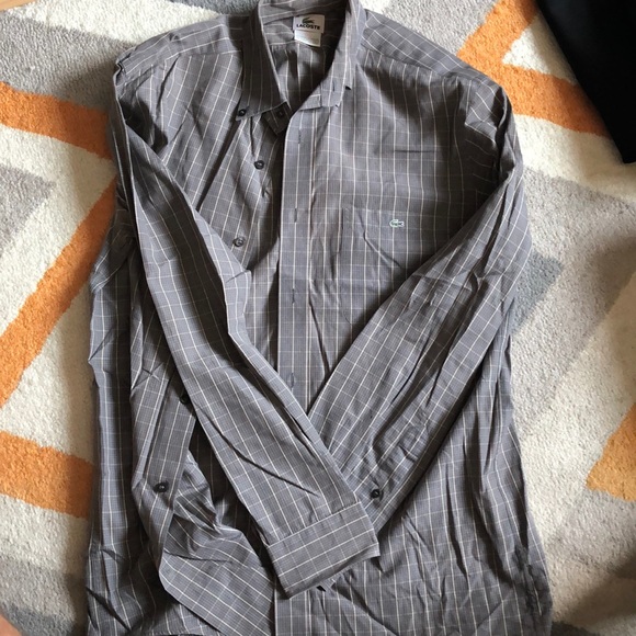 Lacoste Striped Long Sleeve Button Down Shirt - Picture 2 of 2